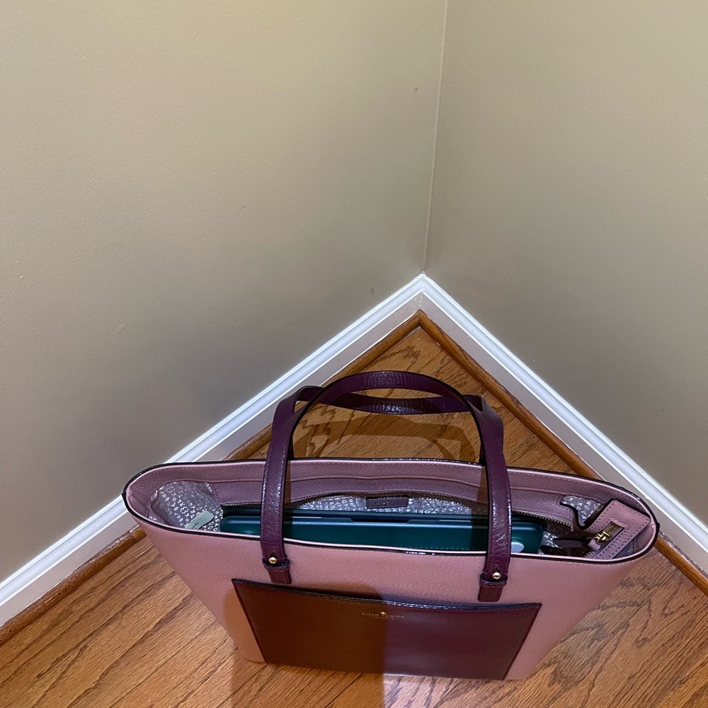 Purple and Burgundy Kate Sade Handbag